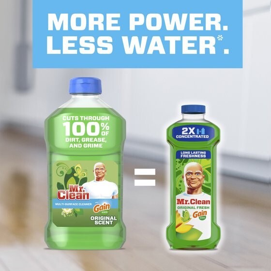 Mr. Clean 2X Concentrated Multi Surface Cleaner with Gain Original Scent, 41 oz gallery