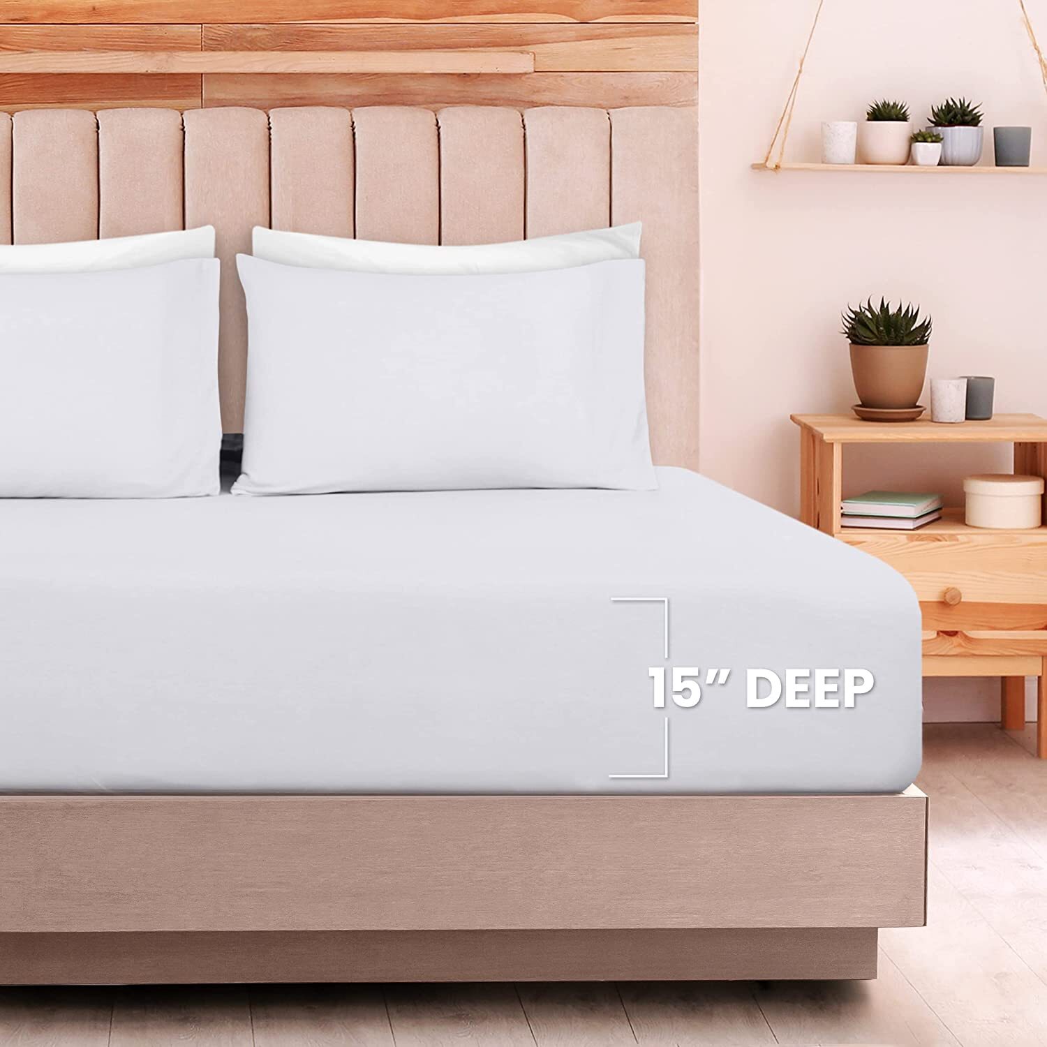 4 Piece Bed Sheet Set Jersey Knit Cotton Soft Stretchy Bed Sheet Utopia Bedding gallery