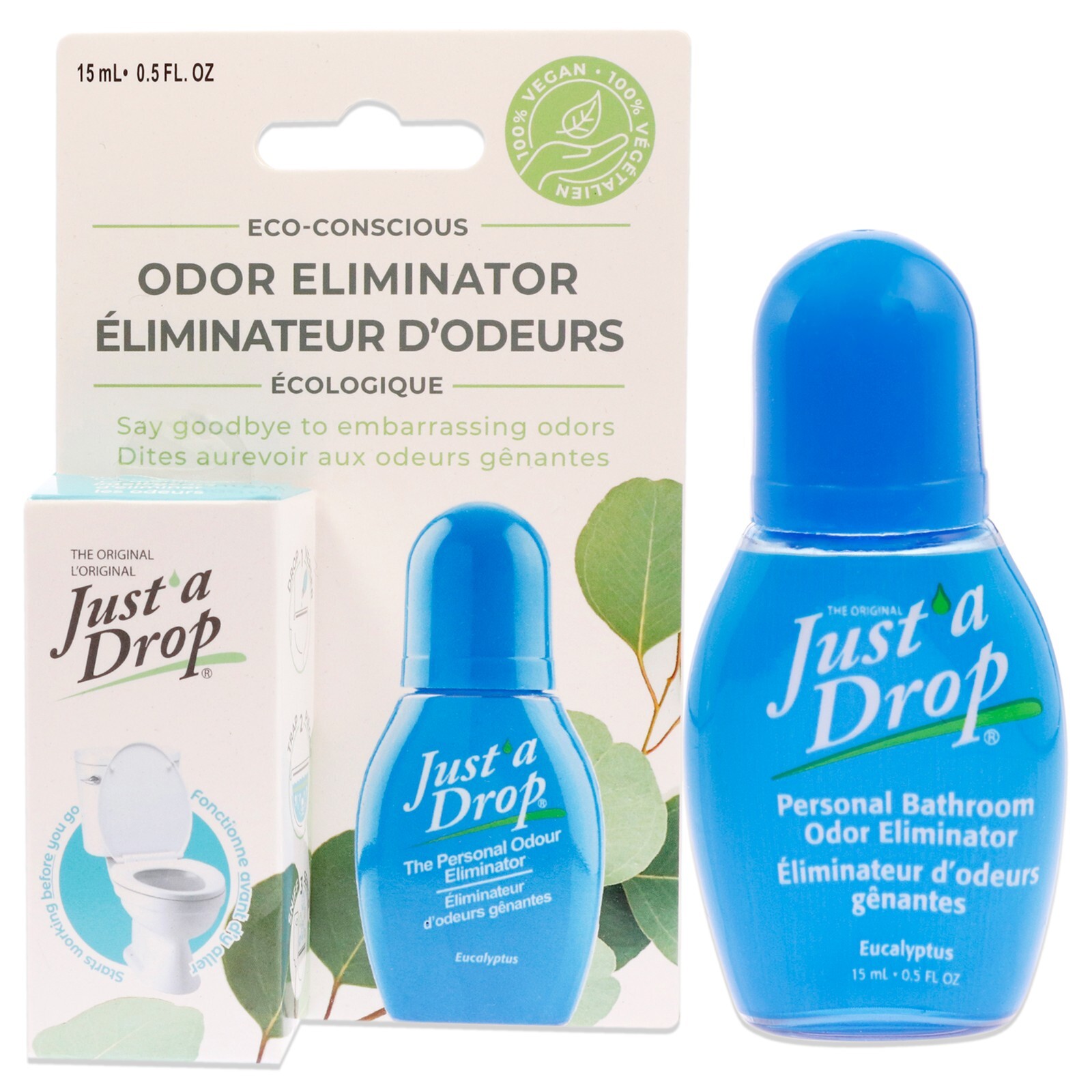 Just a Drop Odor Eliminator - Eucalyptus by Prelam for Unisex - 0.5 oz Drops gallery