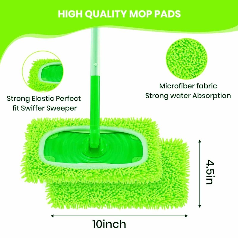 Washable Reusable Chenille Microfiber Mop Refills Floor cleaning cloth gallery