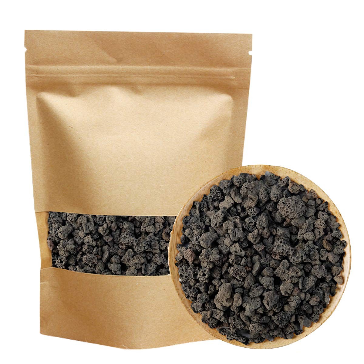 Black Horticultural Lava Rock Soil Additive for Cacti Succulents Plants No Dy... gallery