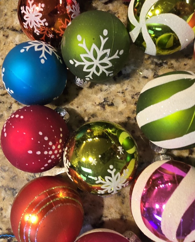 2 - Dozen Or 24 - 2½" Christmas Hanging Ornaments Assorted Small Plastic Shiny gallery