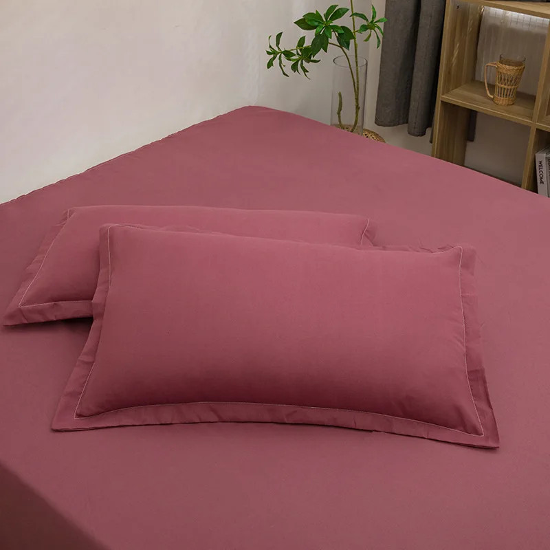 2PCS 2025 new 48 × 74cm solid color comfortable and skin-friendly pillowcase env gallery