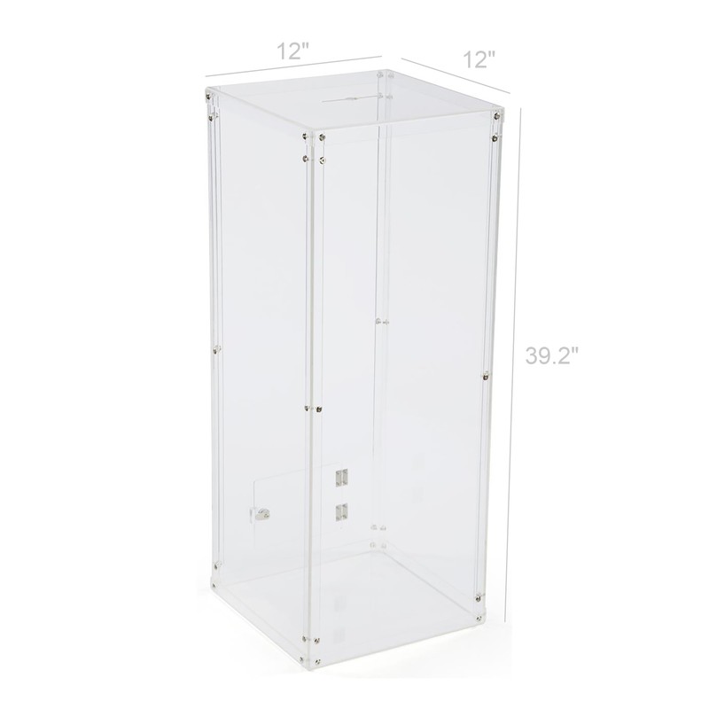 Clear Plexiglass Acrylic Donation Box Fund Raising Stand Display Tithing Box gallery