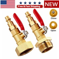 RV Winterize Blowout Adapter 1/4″ Quick Connect Plug 3/4″ Garden Hose Thread Kit