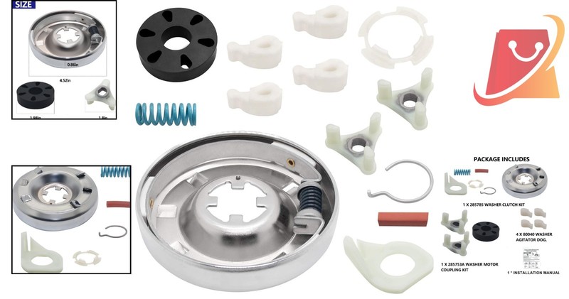 Washer Clutch Kit Motor Coupling Agitator Dog Replacement for Whirlpool gallery