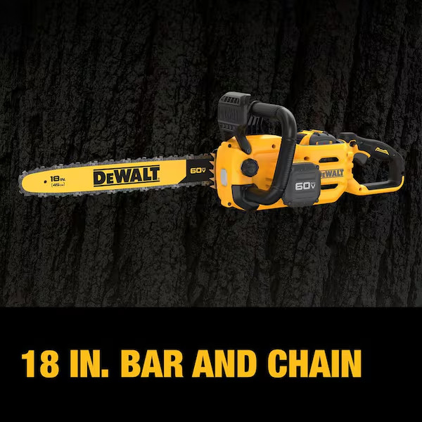 DeWALT FlexVolt 20V/60V 18" Brushless Chainsaw + 9AH Battery &Charger DCCS670X1 gallery