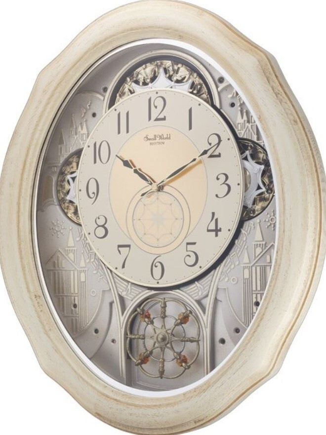 RHYTHM IVORY COTTAGE CLOCK (4MH873WU03) CHRISTMAS MUSIC gallery