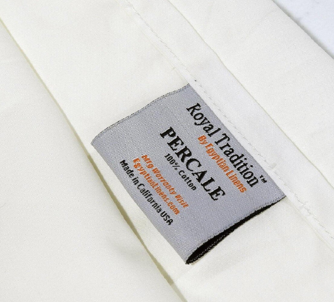 Royal Tradition Cool and Crisp Percale Cotton Sheet Set - Made in USA gallery