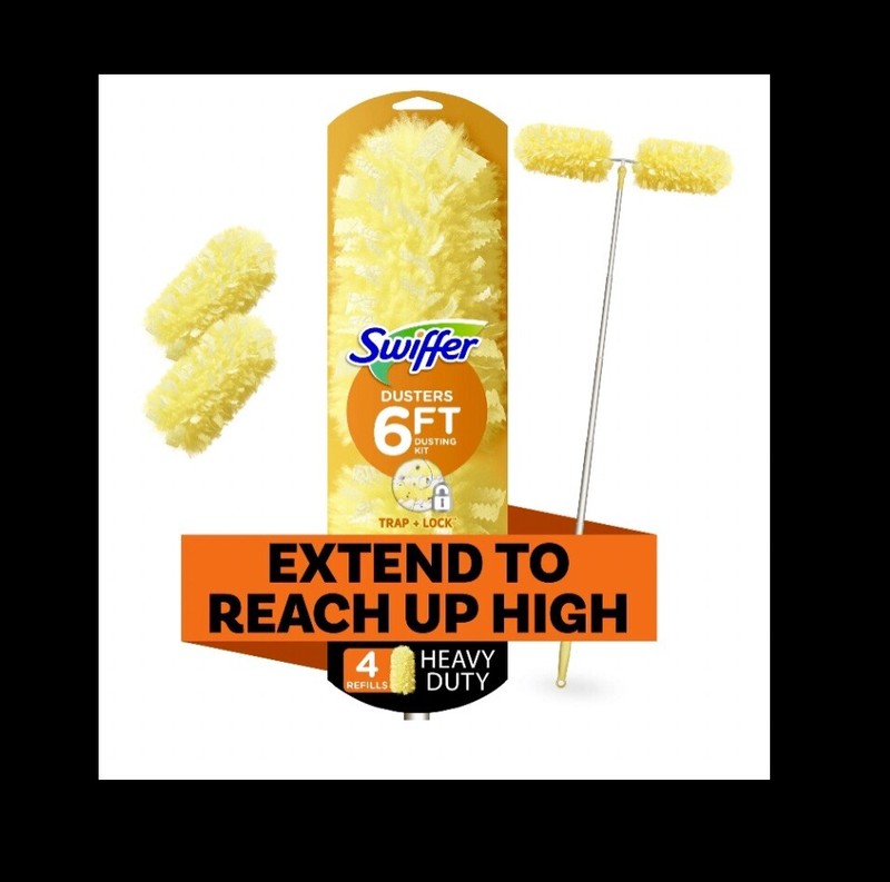 Swiffer Dusters 6’ ft Extender Handle Kit w/ 4 Refills: DOUBLE Ended,ceiling,fan gallery