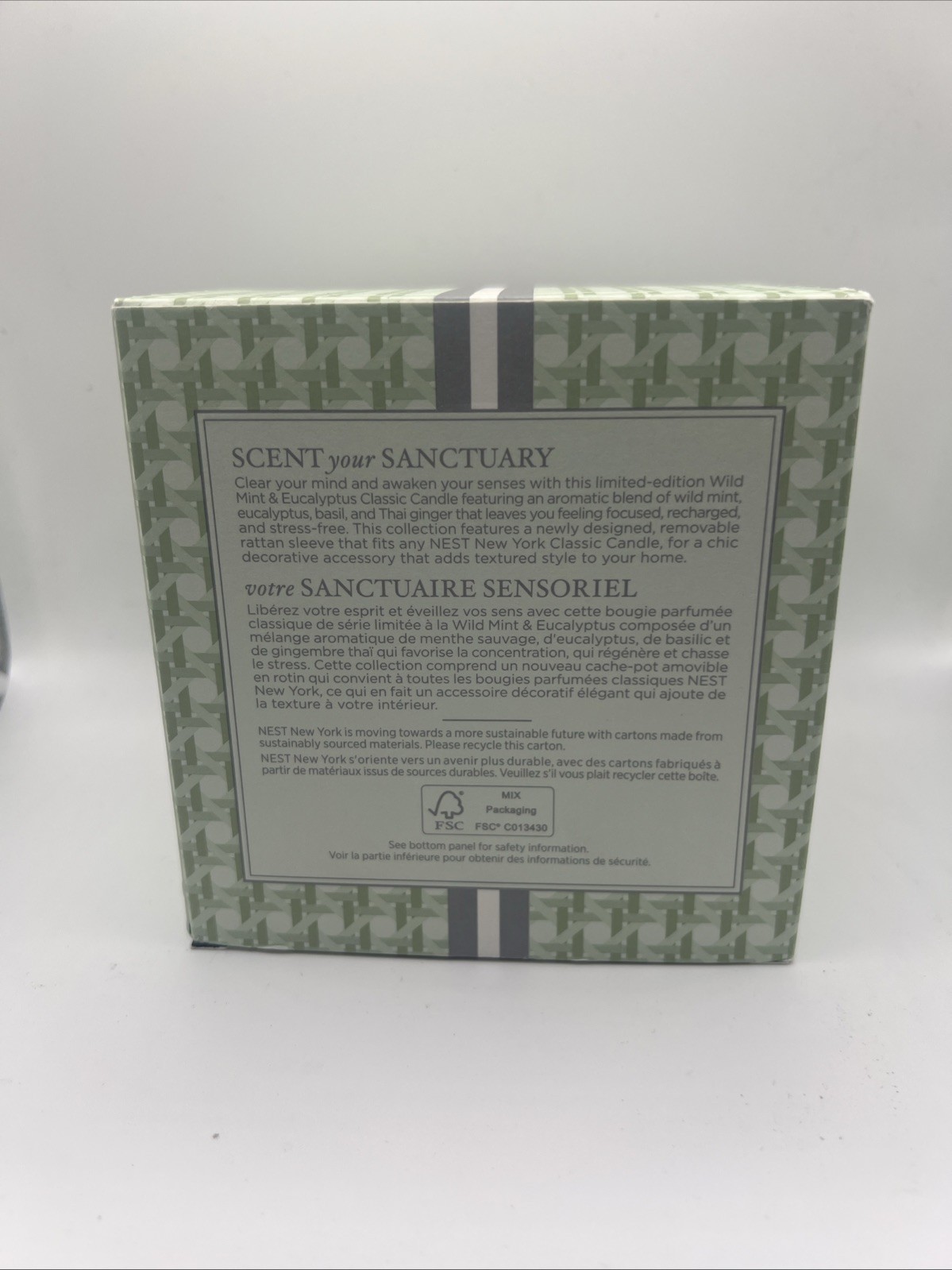 Nest Rattan Wild Mint & Eucalyptus Scented Candle 8.1 Oz gallery
