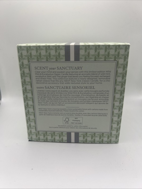 Nest Rattan Wild Mint & Eucalyptus Scented Candle 8.1 Oz gallery