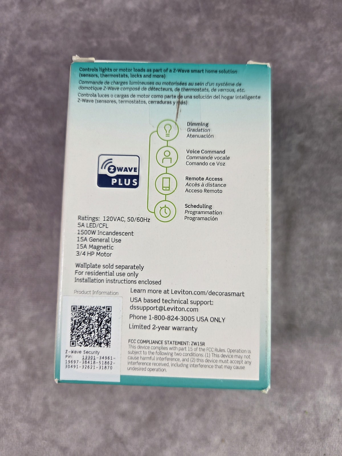 Leviton Z Wave Plus Decora Smart Electrical Outlet with Voice Control 15A gallery