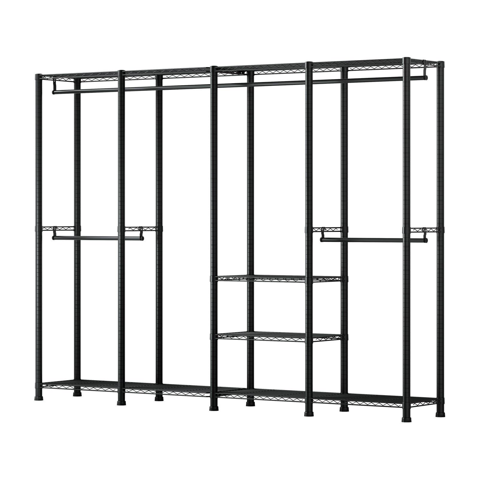 Uimoso Adjustable Height Garment Rack with 4 Hanging Rods for Clothes Storage gallery