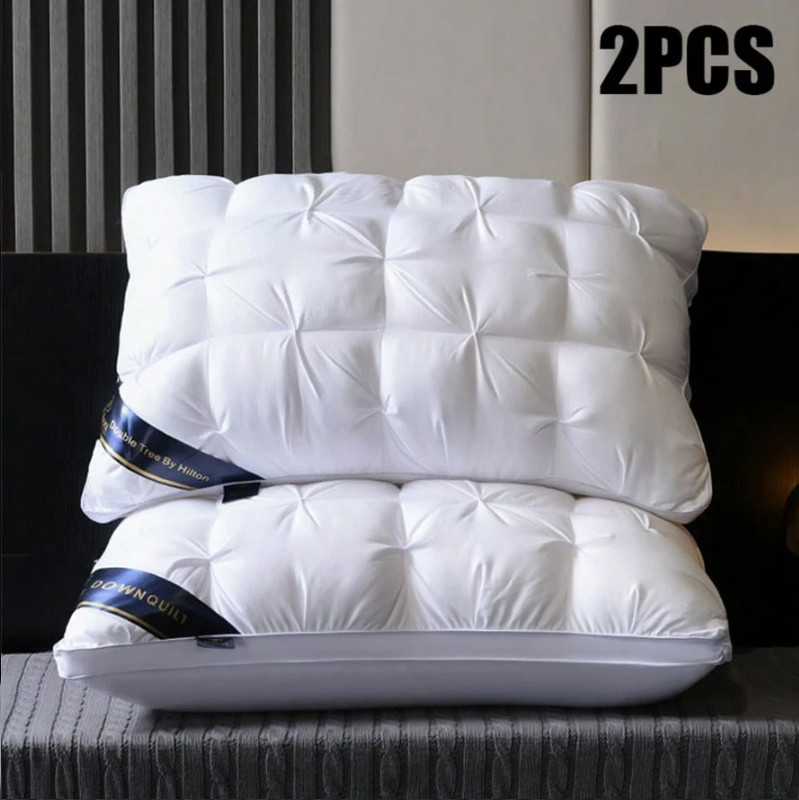 2pcs Queen Pillows – Soft Down Alternative Hotel-Style Bedding Set - NEW gallery