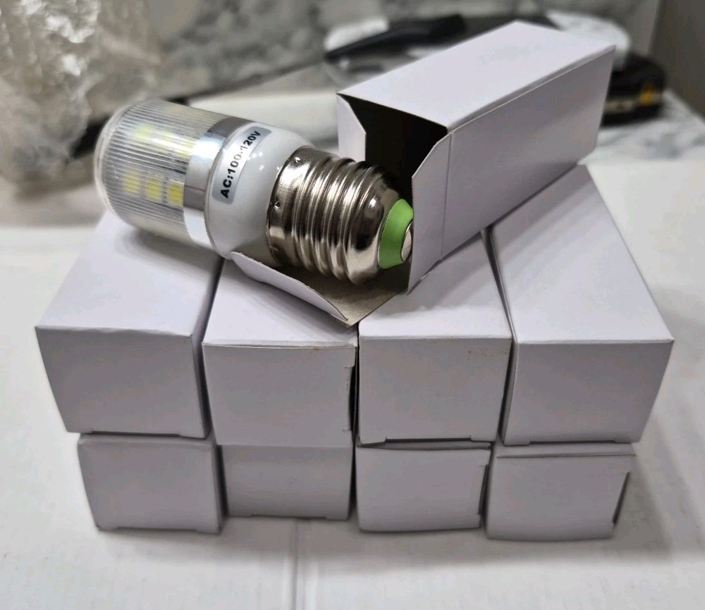 Led Refrigerator Light Corn Bulb 9 Each UnTested AC 100 - 120 V C