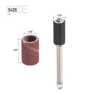 100Pcs 1/4 Inch Sanding Sleeves Set 320 Grit with 2Pcs 1/8 Inch Mandrels gallery