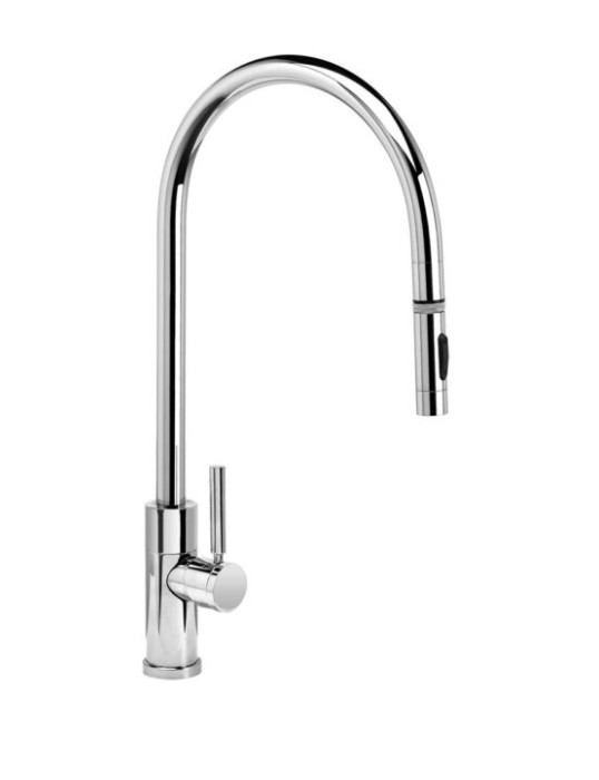 Waterstone Chrome Modern Extended Reach PLP Pulldown Faucet - 3 PIECE SUIT gallery
