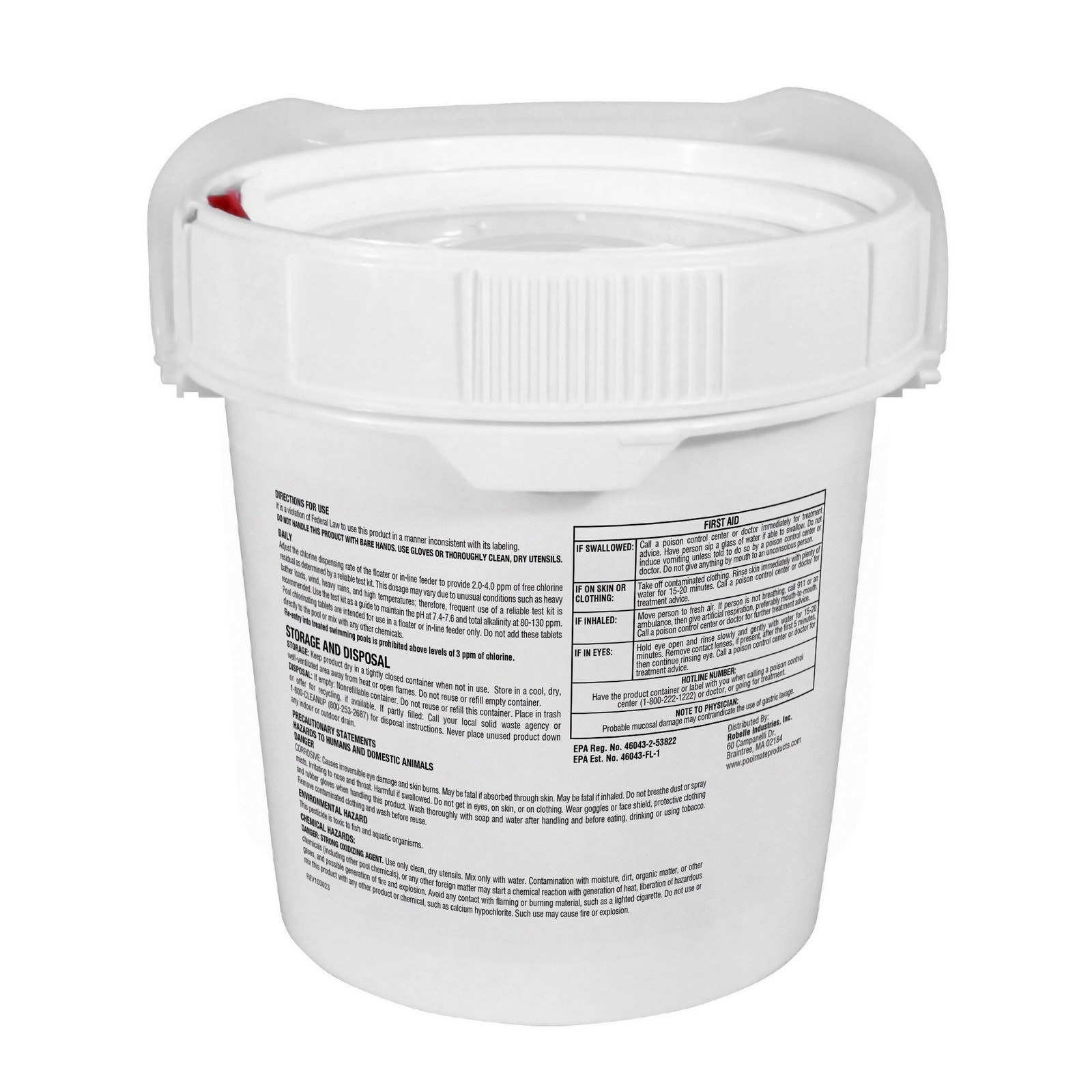 Pool Mate 3" Chlorine Tabs Swimming Pool Sanitizing Chemical - 4 Lbs. gallery
