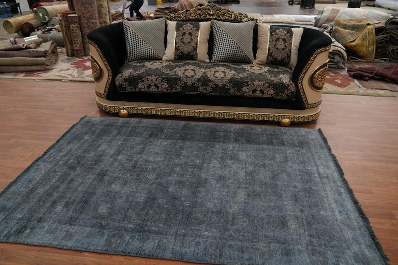 All-Over Pattern Handmade Oushak Room Size Area Rug 6x8 ft Oriental Carpet gallery