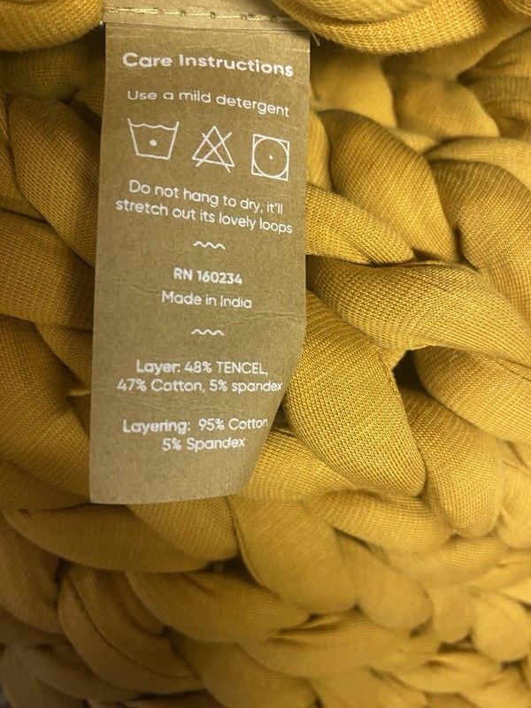 Bearaby Tencil Tree Napper Throw 20 Lb Reta $349 Marigold Wheat gallery