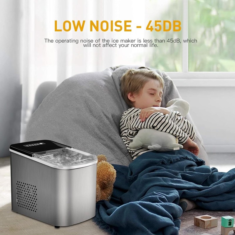 Countertop Ice Maker Machine 9 Ice Cubes in 6 Minutes 38lbs/24hrs Self-Cleaning gallery
