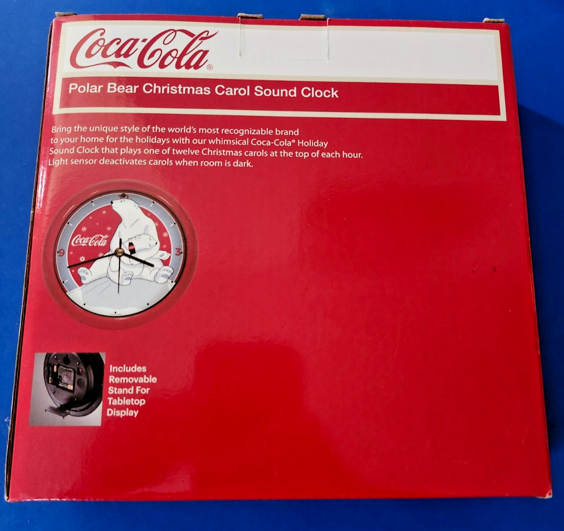 Coca-Cola Polar Bear and Cub by Mark Feldstein 8" sound wall clock Christmas NEW gallery