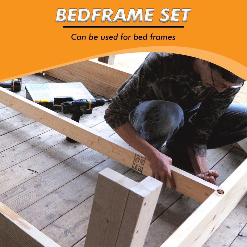 Bed Frame Hardware Set - Heavy Duty Screws and Bolts for Metal Bed Frame - At... gallery