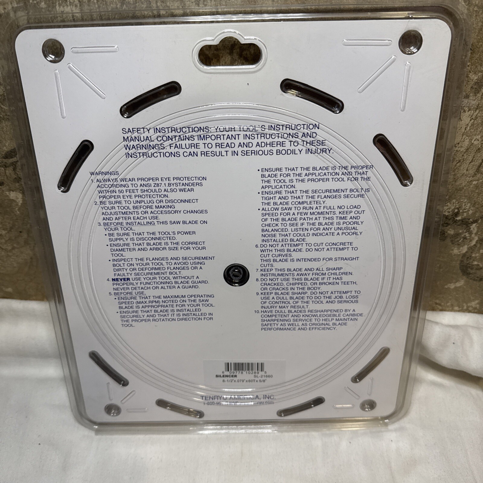 Tenryu SL-21660 Silencer Steel 60 Teeth 7000 RPM Saw Blade 8-1/2 Dia. x 5/8 in. gallery