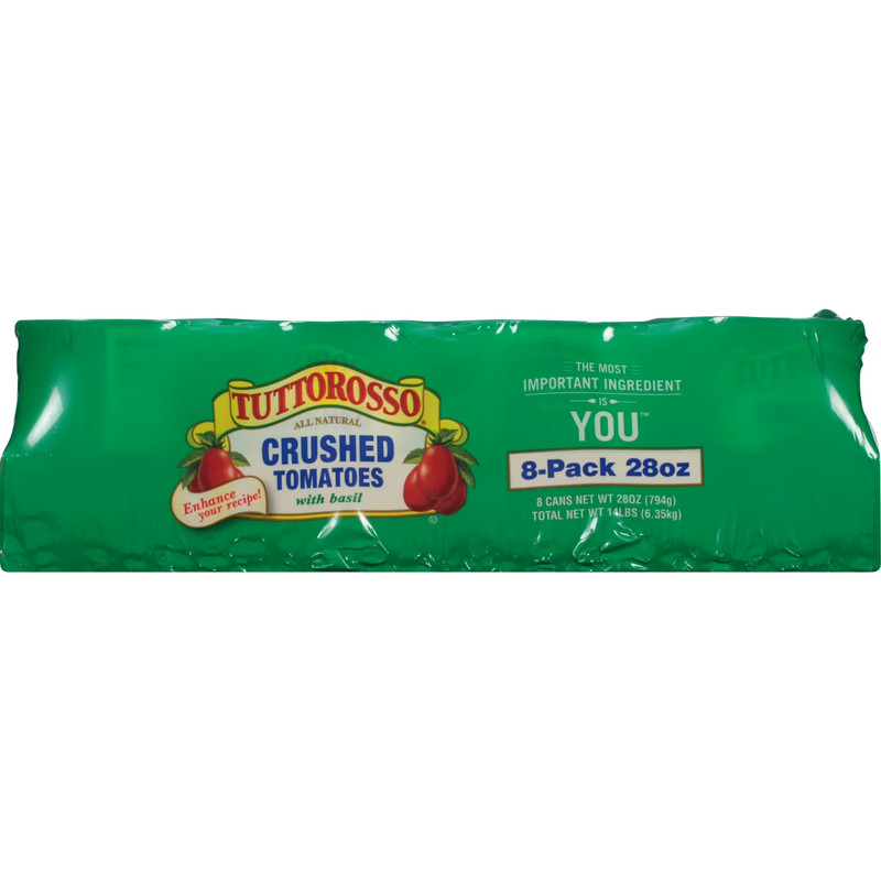Tuttorosso Crushed Tomatoes with Basil – 28 oz, 8 Pack - No Artificial Kosher. gallery