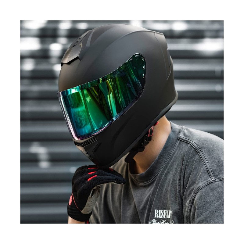 Full Face Motorcycle Helmets for Adults Men and Women DOT Street Bike Racing ... gallery