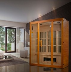Maxxus “Alpine” Dual Tech 3 person Low EMF FAR Infrared Sauna Canadian Hemlock