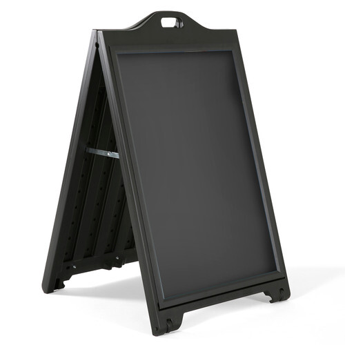 Azar Displays Black Double-Sided Sidewalk A-Frame Sign w/ Protective Lens...