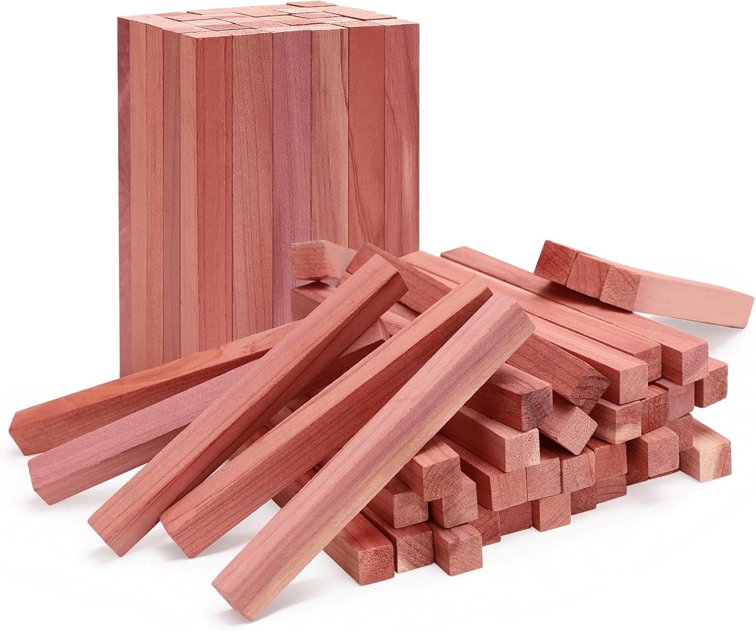 Cedar Blocks for Clothes Storage, 50Pcs Cedar Sticks, Aromatic Red Cedar Wood Ch gallery