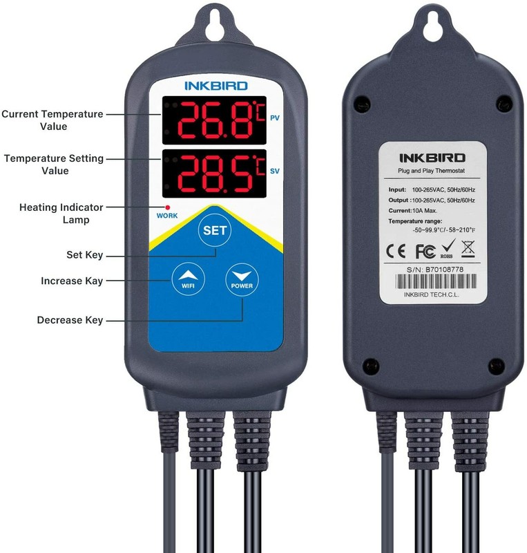 WiFi Digital Temperature Controller Heating ITC-306A 110V Thermostat Heat Relay gallery