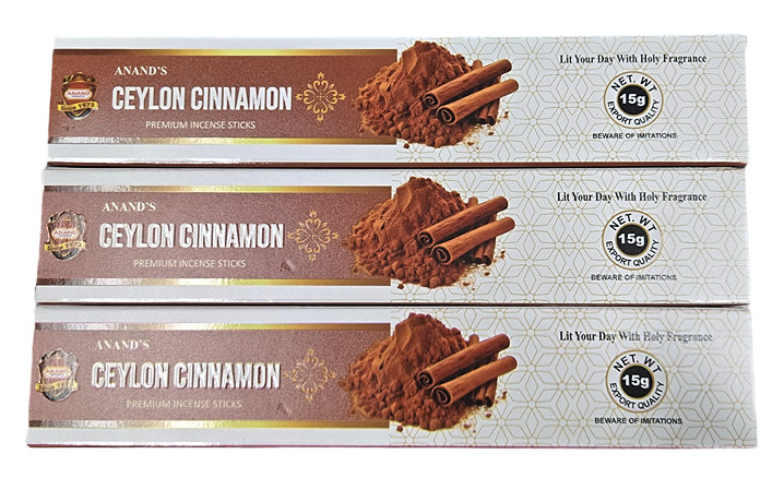 x12 | Anand | Ceylon cinnamon | Incense sticks | pack of 12 x 15g= 180g gallery