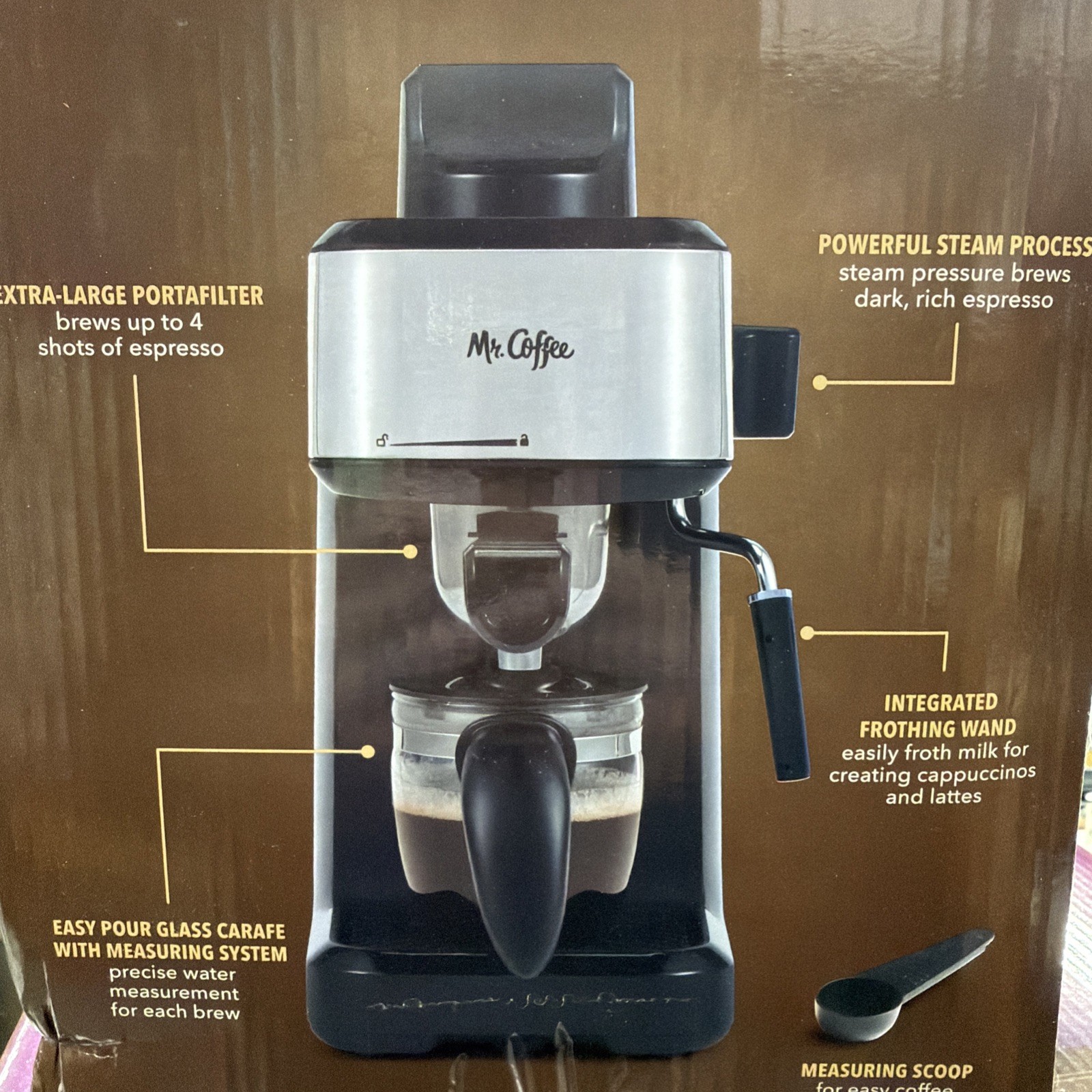 Mr Coffee 4 Shot Steam Espresso Maker Latte Cappuccino Maker New gallery
