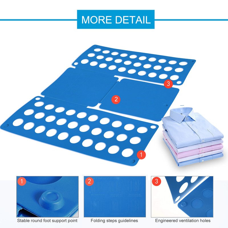Clothes Folder Folding Board Laundry Organizer for Adult T Shirt Fast Fold Flip gallery