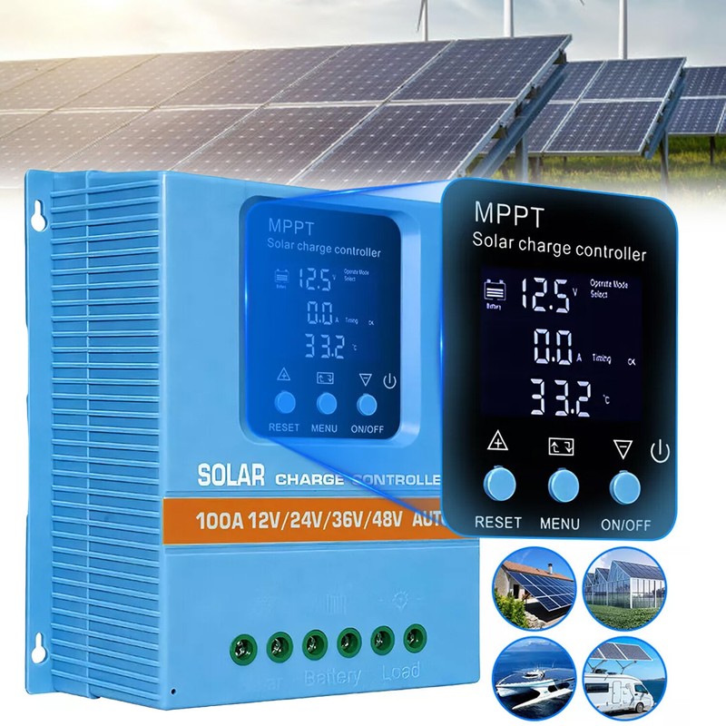 4800W 100A MPPT Solar Charge Controller 12V/24V/36V/48V Battery PV Regulator USB gallery