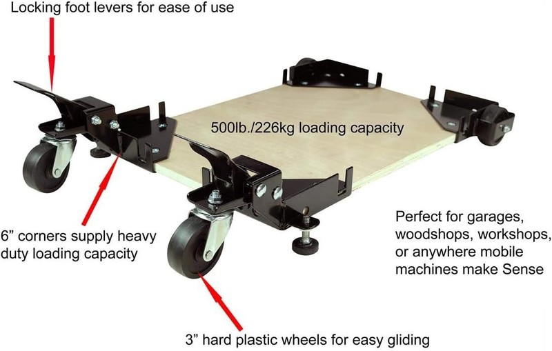KF2005 Universal Mobile Base Heavy-Duty 500Lbs (226Kg) Load Capacity 6" (150Mm) gallery