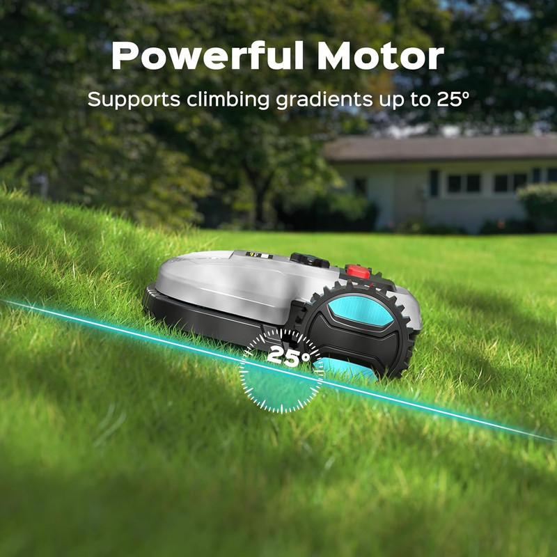 Robot Lawn Mower with App Control – Adjustable Cutting Height, Auto-Charging, Ob gallery