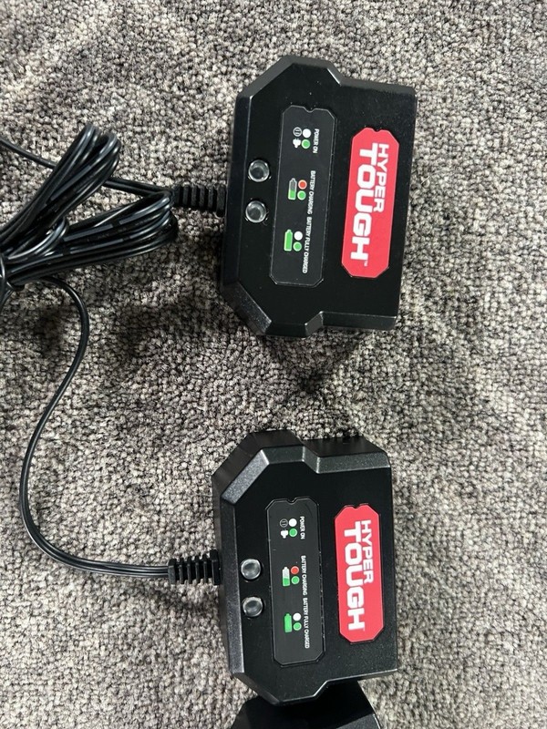 HyperTough 20V Max Lithium-Ion PowerTool Battery Charger JS-22055-117UN Lot of 4 gallery