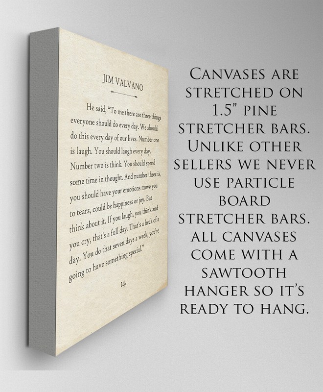 Poster - Jim Valvano - 3 Things Every Day - Choose Unframed Poster or Canvas gallery