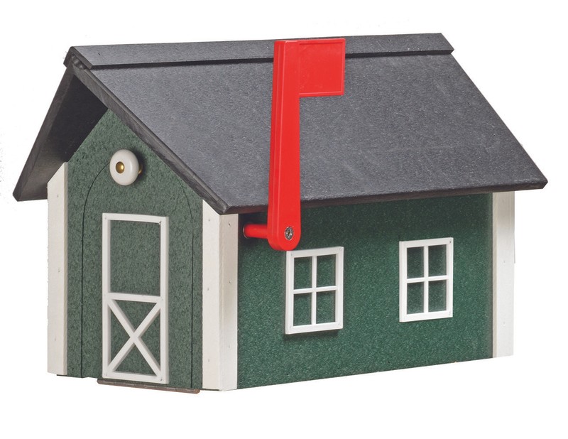 Amish-Made Standard Poly Mailboxes with Poly Roofs gallery