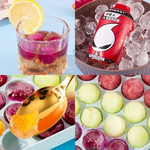 DIY Round Ice Cube Ball Maker PP Tray Silicone Sphere Mold Bar Whiskey Cocktails gallery