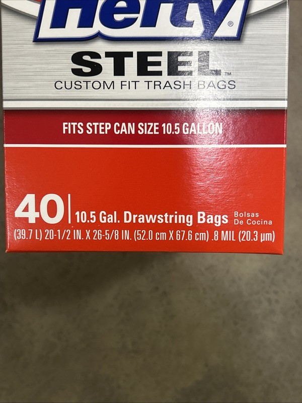 4 Pack Hefty Steel Sack 10.5 Gal Custom Fit Trash Bags Discontinued gallery