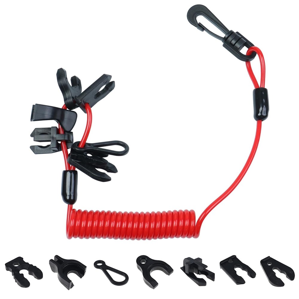 Universal Boat Kill Switch Lanyard – 7 Keys for Yamaha Mercury Suzuki Outboard