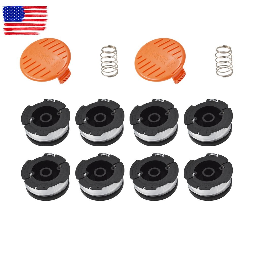 8-Pack For BLACK+DECKER AF-100-3ZP Replacement String Trimmer Line Spool & 2-Cap gallery