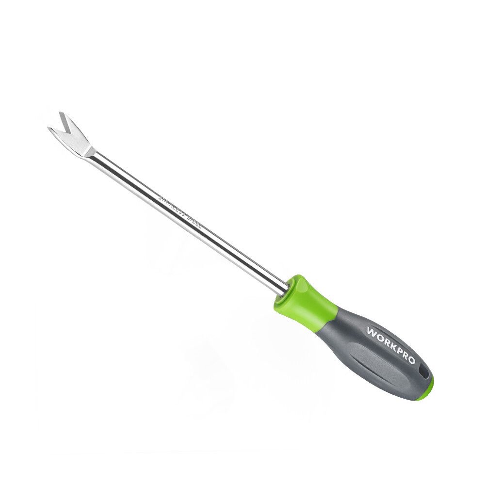 WORKPRO 11.5" Dandelion Weeder Puller Tool Two-Pronged Fork Weeders Weed Remover