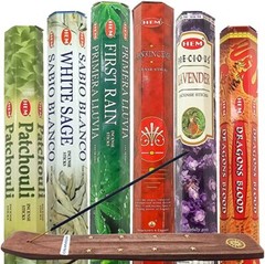 HEM Premium Incense & Holders Set – (120 Sticks, 6 Scents + Free Holder)
